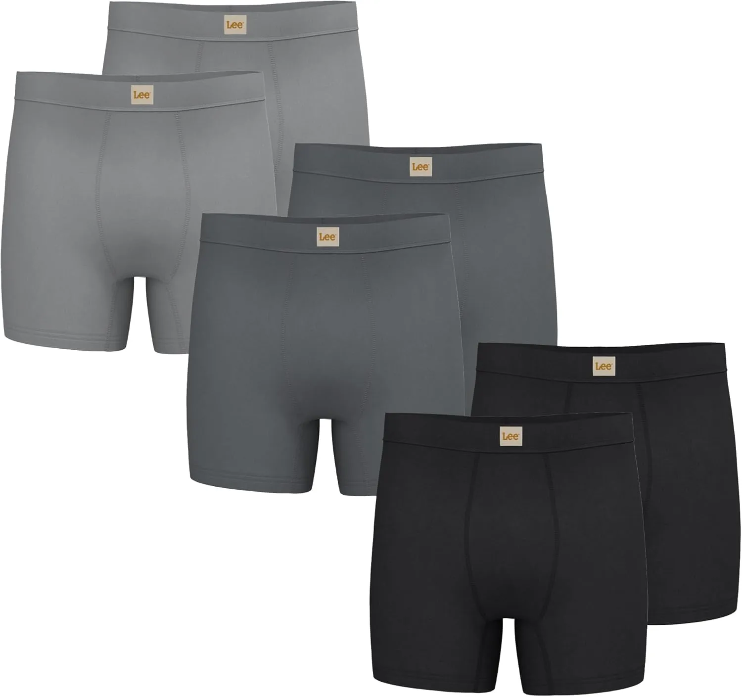 Lee Mens Boxer Briefs - Soft Cooling Mens Underwear, Moisture Wicking Breathable, Mutipack