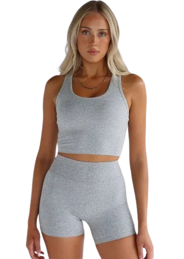 Leelo 5" Signature Bike Shorts - Marl Grey