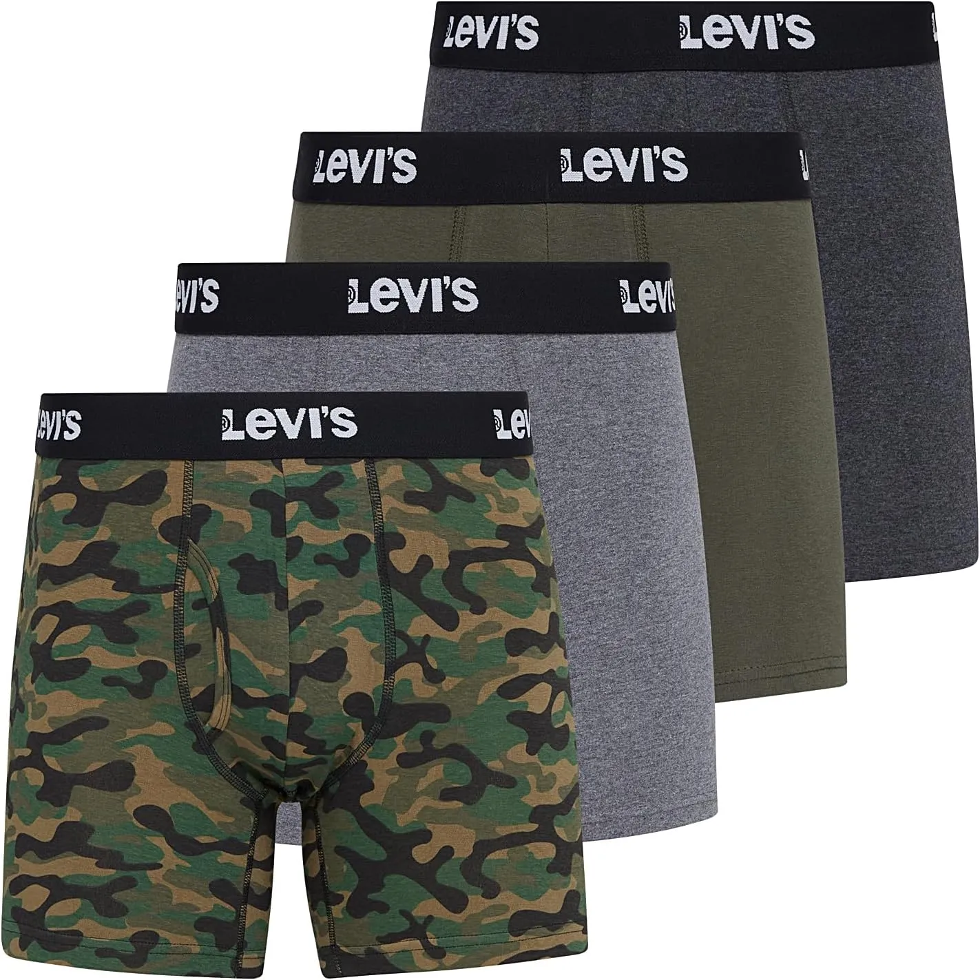 Levi's Mens Boxer Briefs Breathable Stretch Underwear 4 Pack