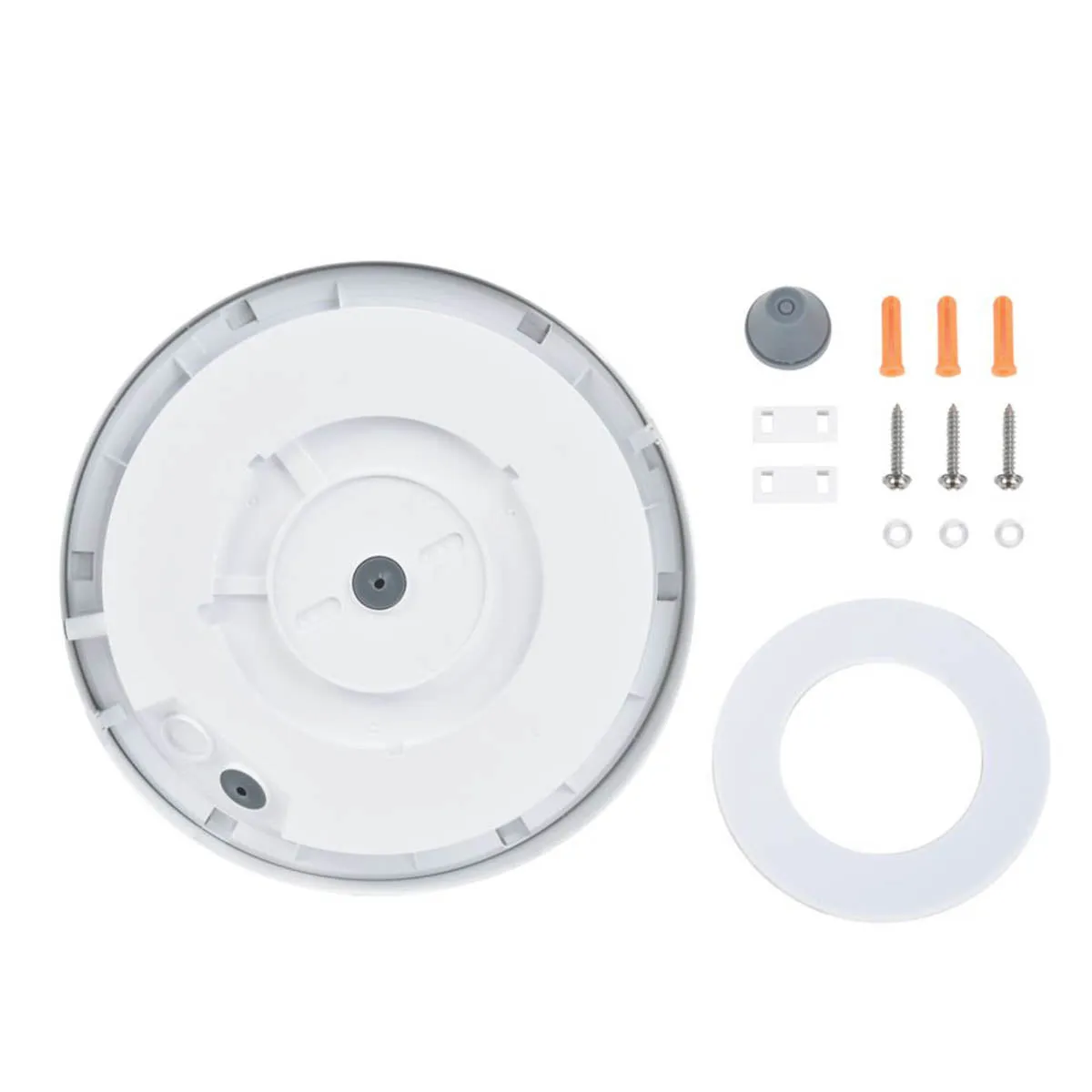 Lexco Outdoor Light LED Variable White Round White Dusk-to-Dawn Adjustable