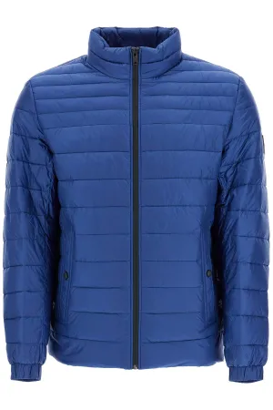 lightweight jacket with horizontal blue stripes and high collar zip 50505262 OPEN BLUE