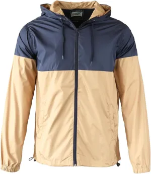Lightweight Men's Windbreaker - Breathable Hooded Jacket for Outdoors & Commutes