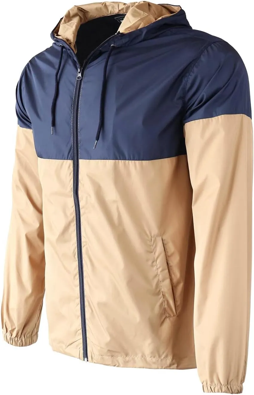 Lightweight Men's Windbreaker - Breathable Hooded Jacket for Outdoors & Commutes