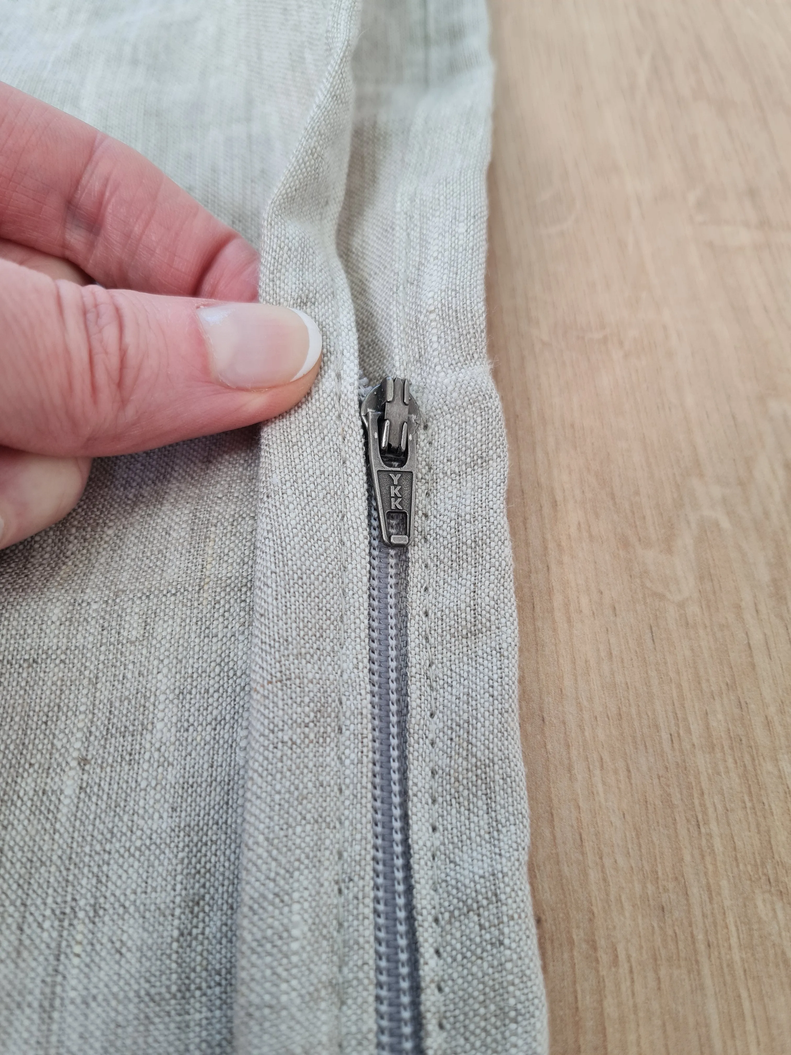 Linen Single Sleeping Bag Liner with Zipper for Camping Hiking Hostel Travel non-dyed linen fabric custom made