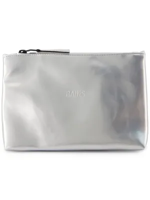 logo-debossed wash bag