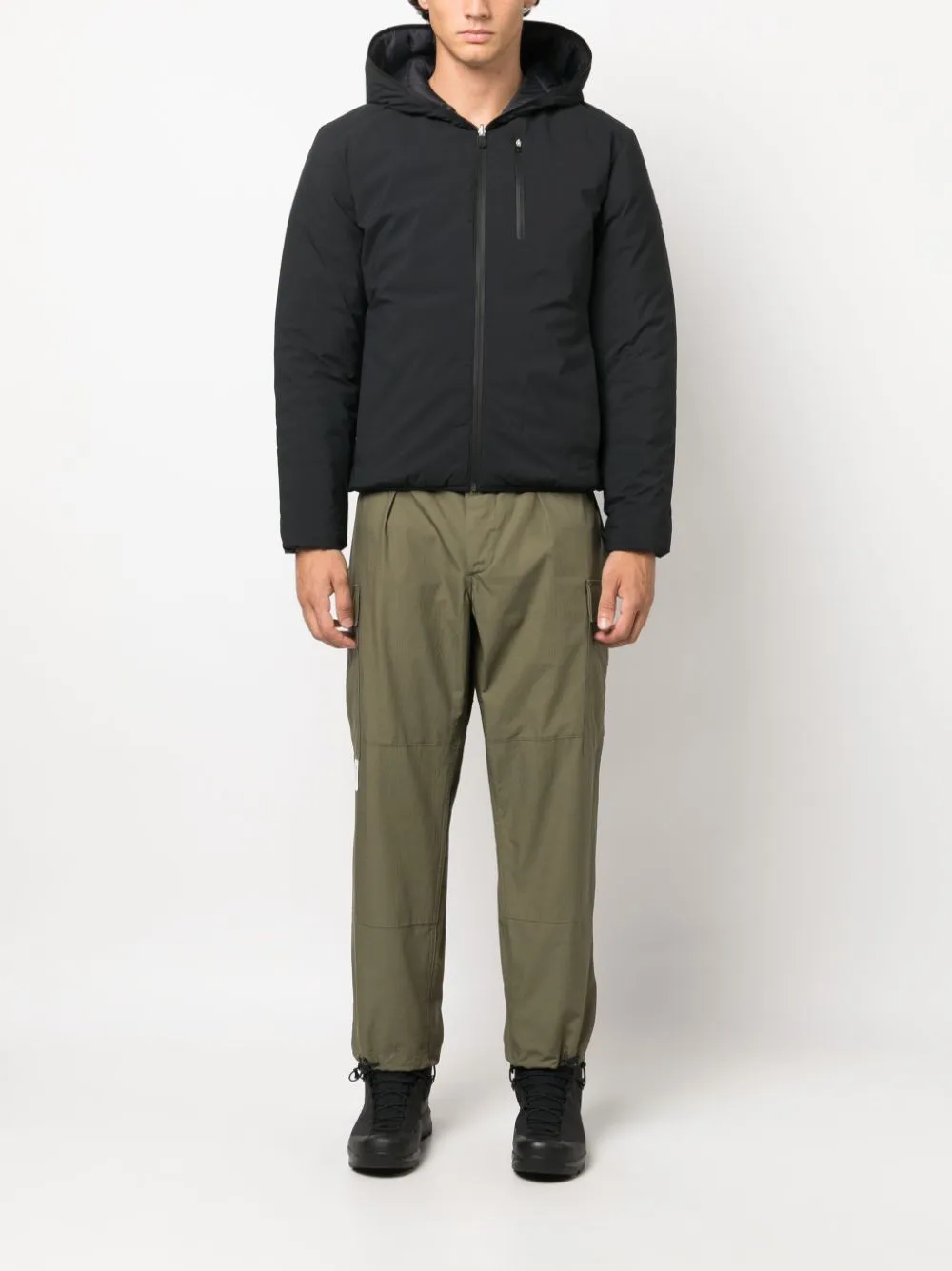 logo-patch quilted jacket