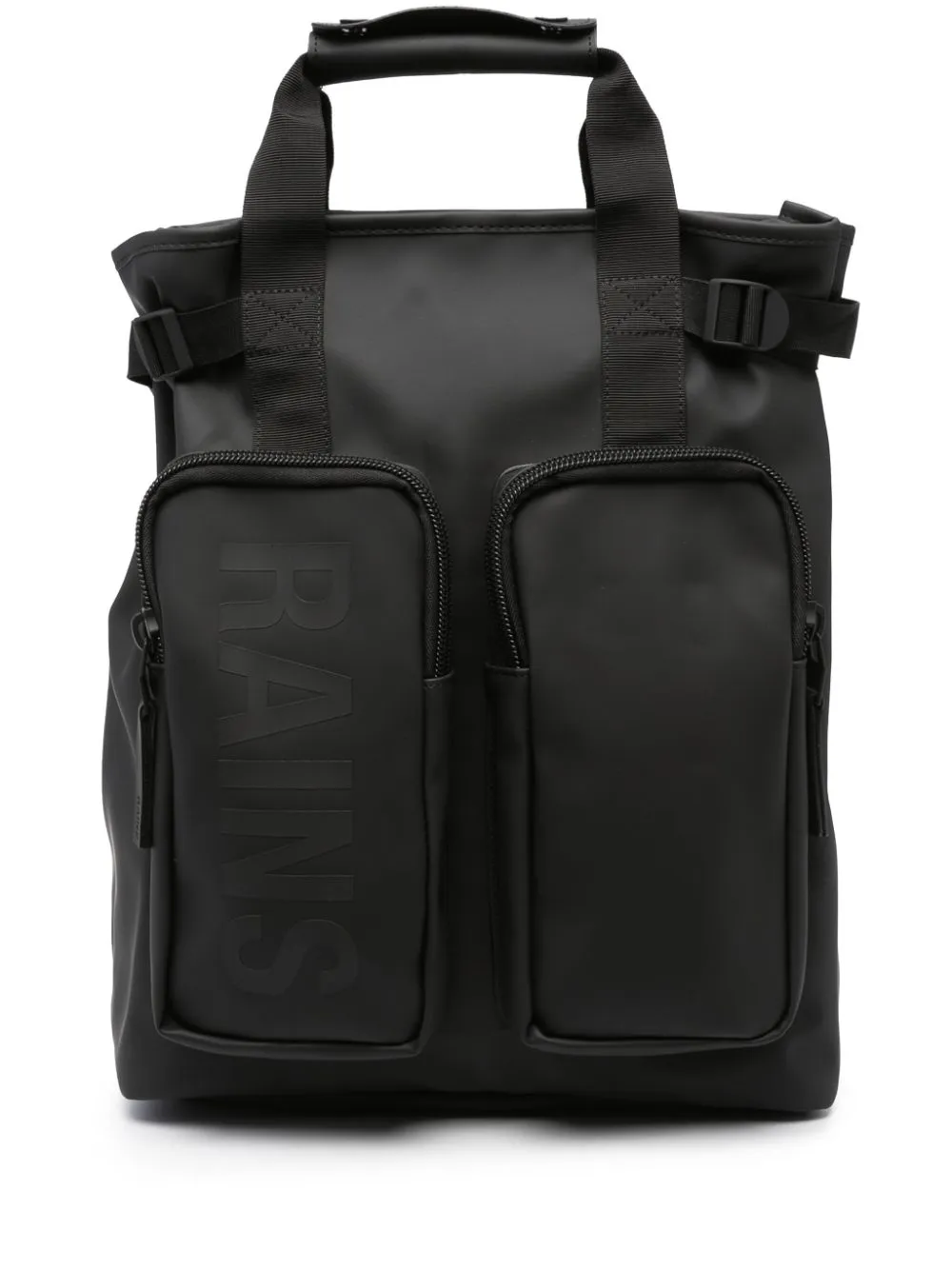 logo-print multi-pocket backpack