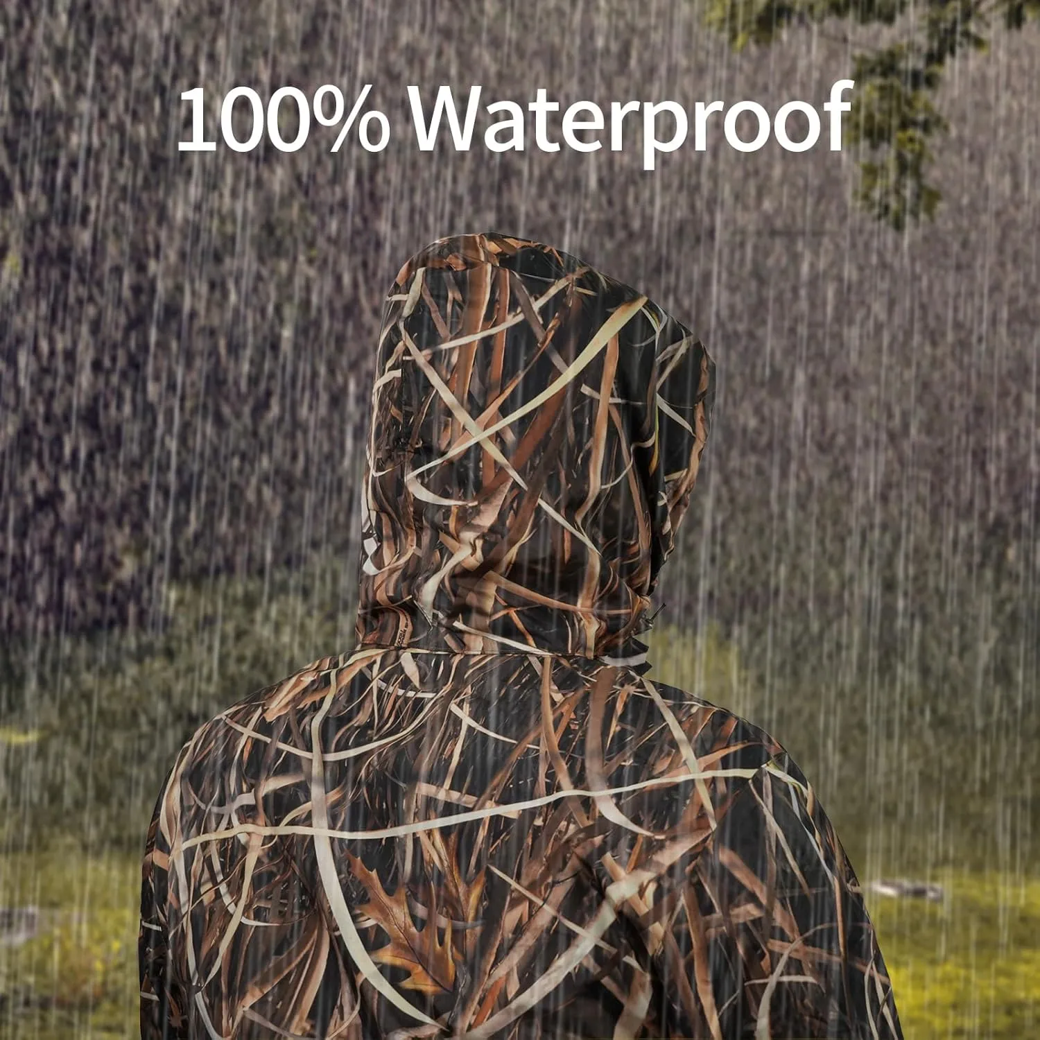 LOOGU Men's Lightweight Waterproof Rain Coat with Breathable Hood