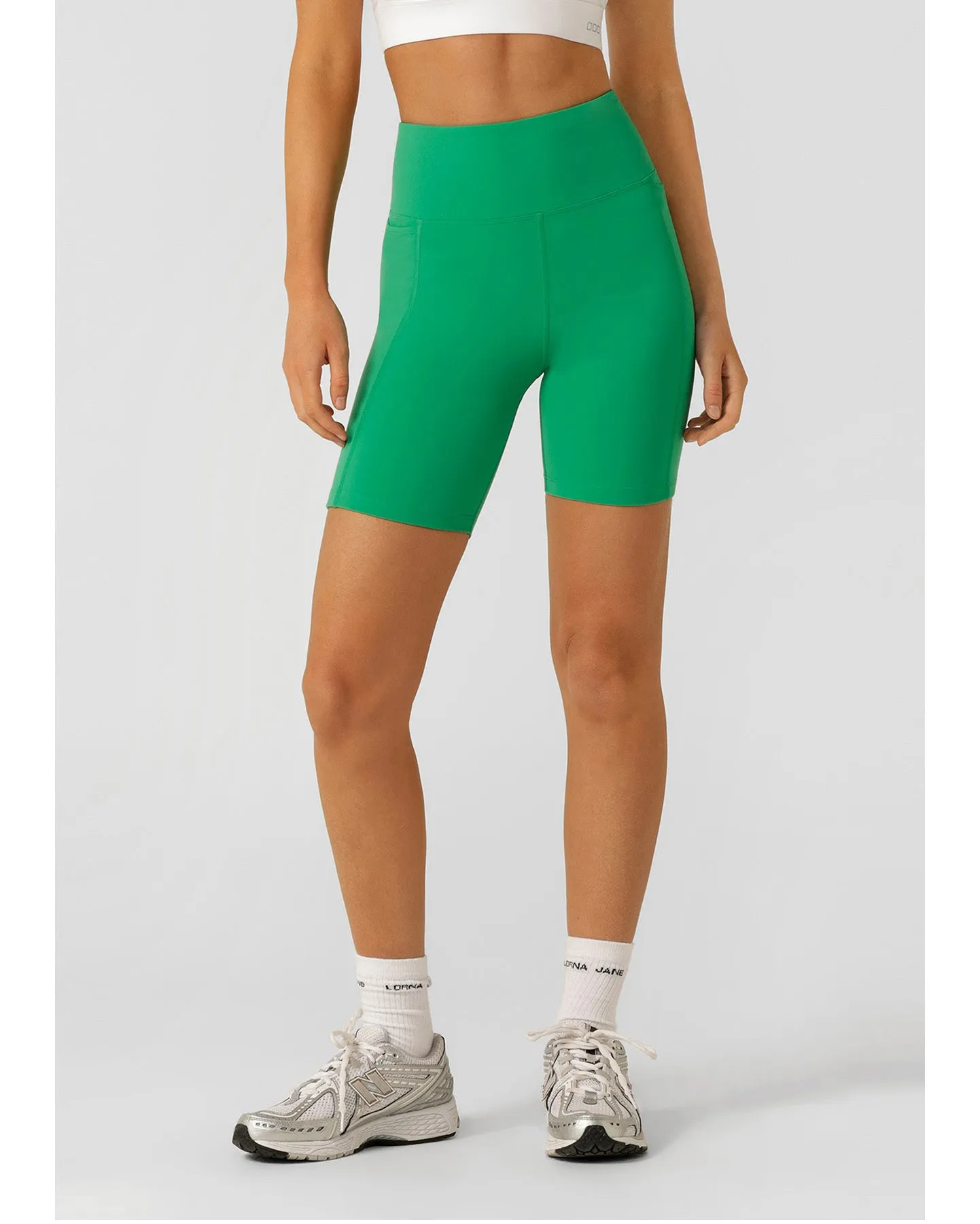 Lorna Jane Amy No Ride Phone Pocket 14cm Bike Short - Emerald