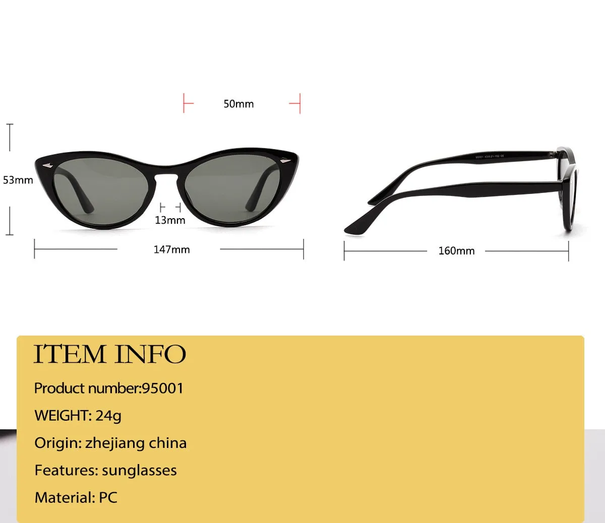 Luxury Cat eye Retro Rivets Sunglasses