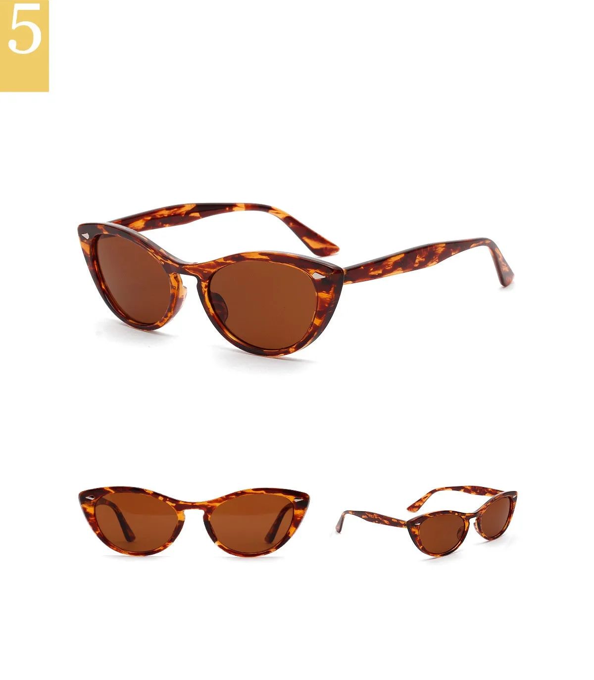 Luxury Cat eye Retro Rivets Sunglasses