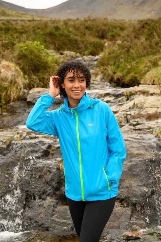 Mac in a Sac Adults Waterproof Breathable Windproof Unisex Origin Packable Jacket -NEON BLUE
