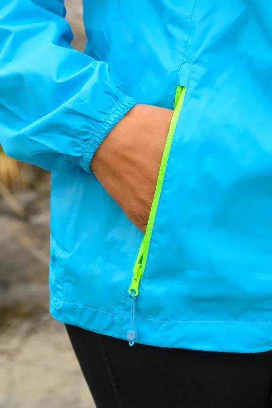 Mac in a Sac Adults Waterproof Breathable Windproof Unisex Origin Packable Jacket -NEON BLUE