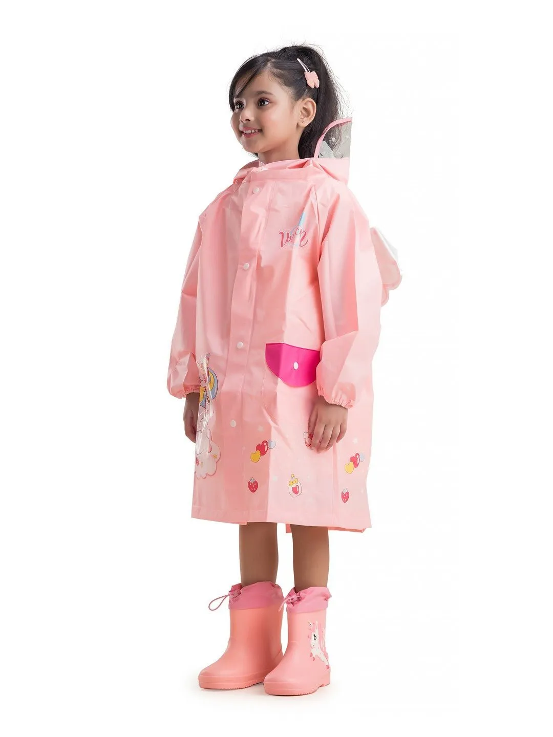 Magical Unicorn-Themed Waterproof Raincoat for Girls