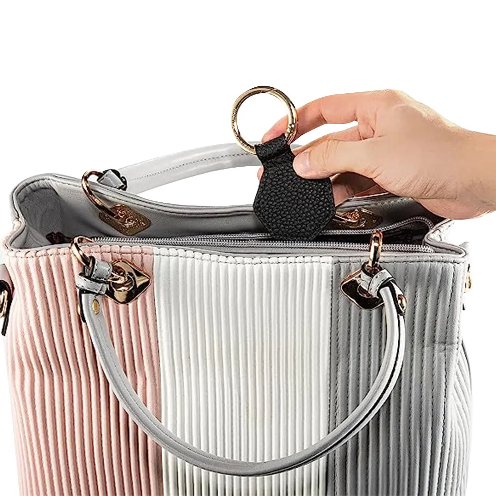 Magnetic Hat Clip for Travel PU Leather Hands Free Sunhat Clip on Bag Luggage Backpack Bag Accessory Black