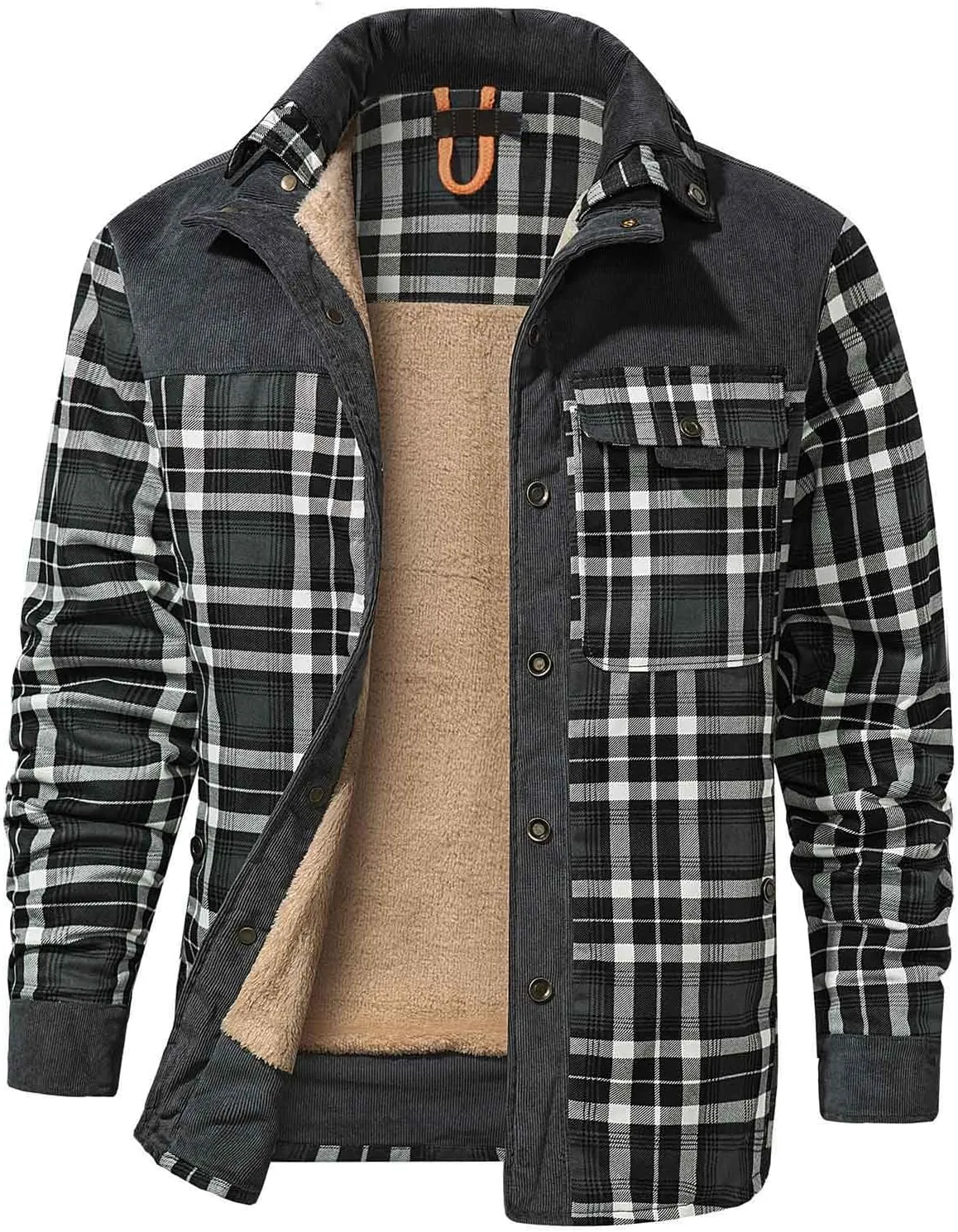 Men Casual Camouflager Fashion Turn-down Collar Down Cardigan Warm Cotton Jacket Coat,2024 Big and Tall For Men