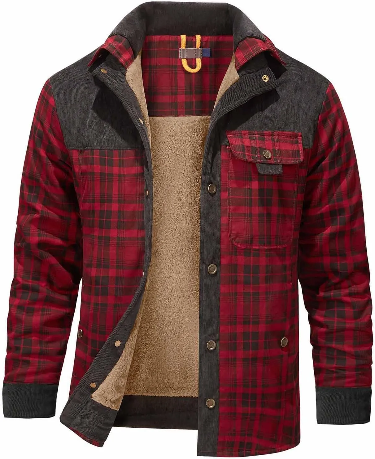 Men Casual Camouflager Fashion Turn-down Collar Down Cardigan Warm Cotton Jacket Coat,2024 Big and Tall For Men
