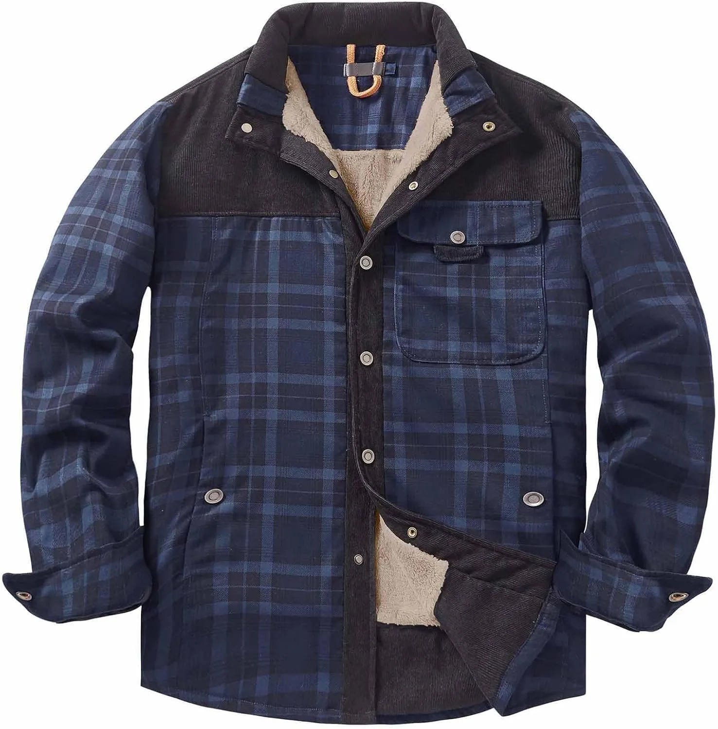Men Casual Camouflager Fashion Turn-down Collar Down Cardigan Warm Cotton Jacket Coat,2024 Big and Tall For Men