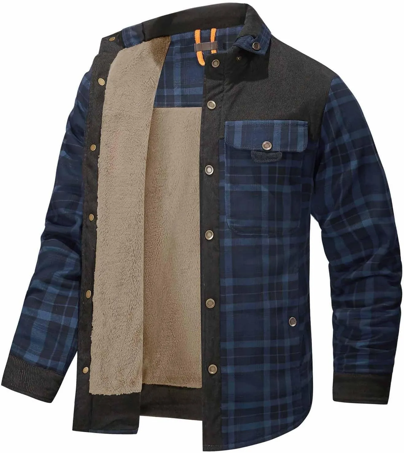 Men Casual Camouflager Fashion Turn-down Collar Down Cardigan Warm Cotton Jacket Coat,2024 Big and Tall For Men