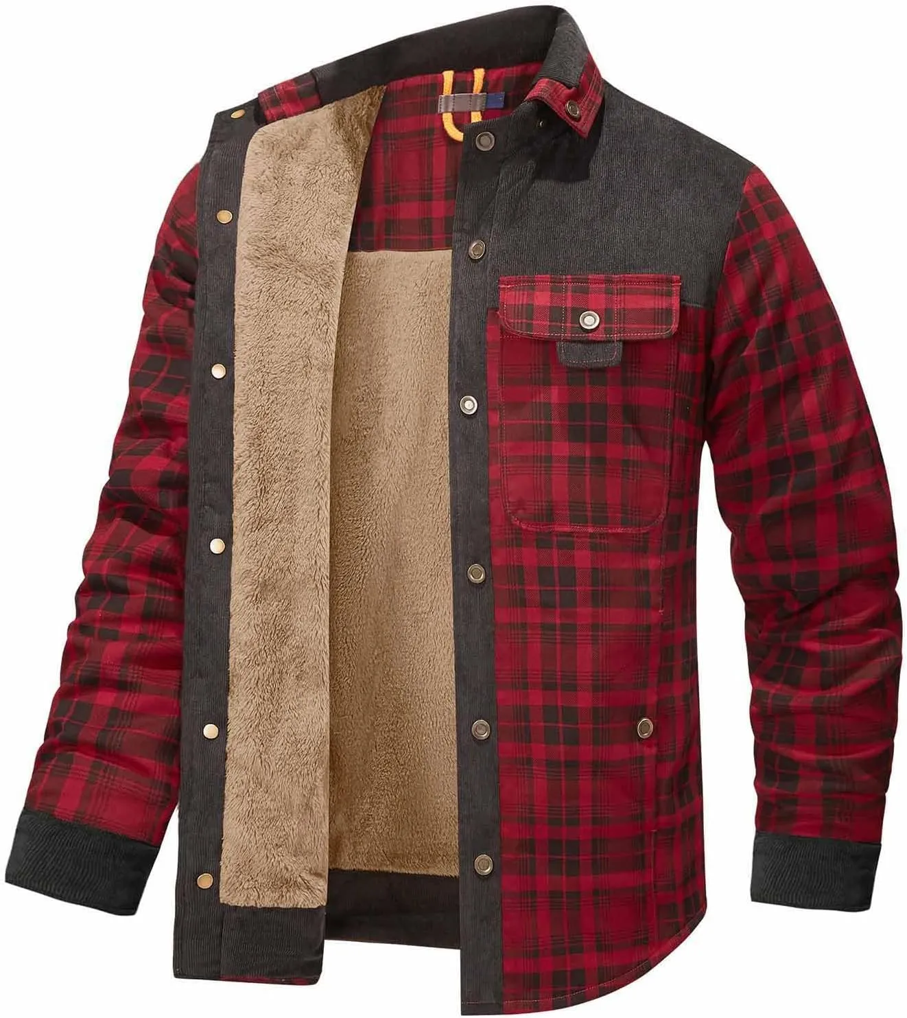 Men Casual Camouflager Fashion Turn-down Collar Down Cardigan Warm Cotton Jacket Coat,2024 Big and Tall For Men