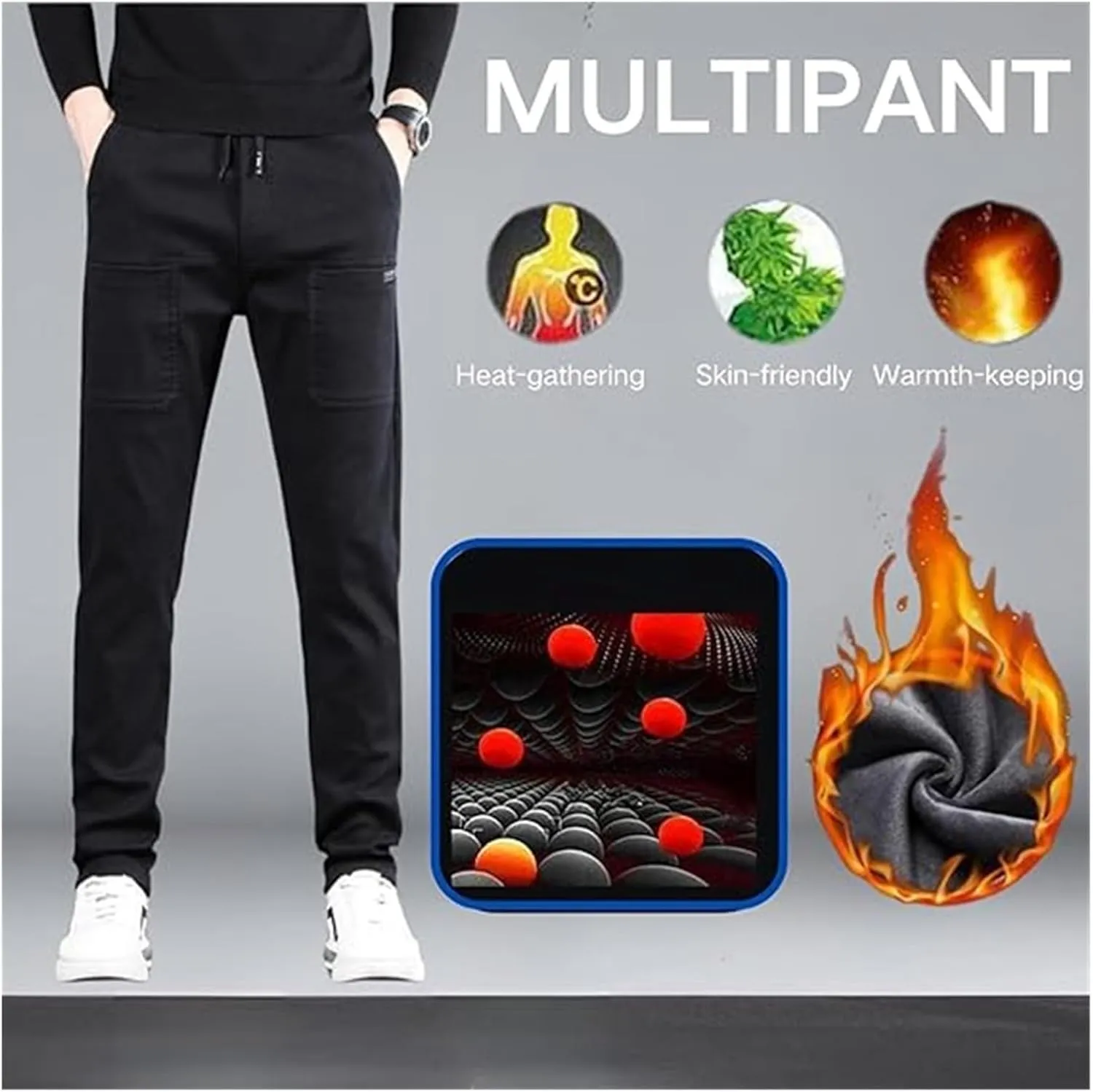 Mencomfy Cargo Pants Multipants - High Stretch Multi Pocket Cargo Pants Comfort Fit Waterproof Cargos Pant