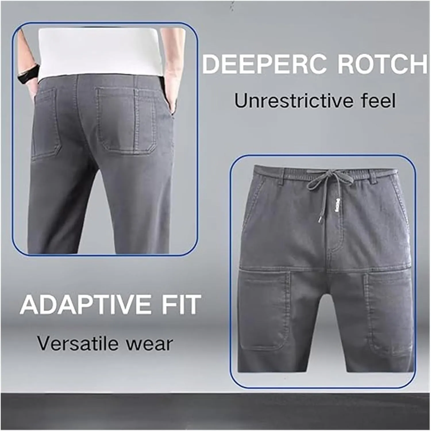 Mencomfy Cargo Pants Multipants - High Stretch Multi Pocket Cargo Pants Comfort Fit Waterproof Cargos Pant