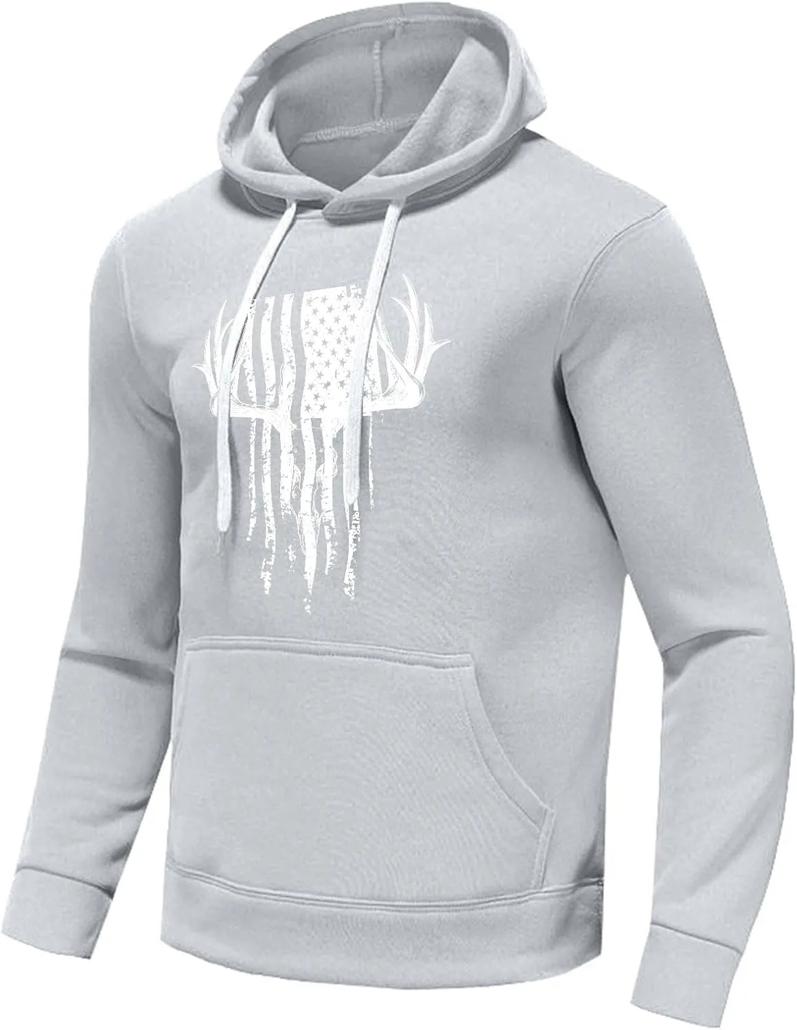 Mens American Flag Graphic Hoodie Casual Patriotic Hooded Sweatshirts Outdoor Fashion Shirts Long Sleeve Spring Tops
