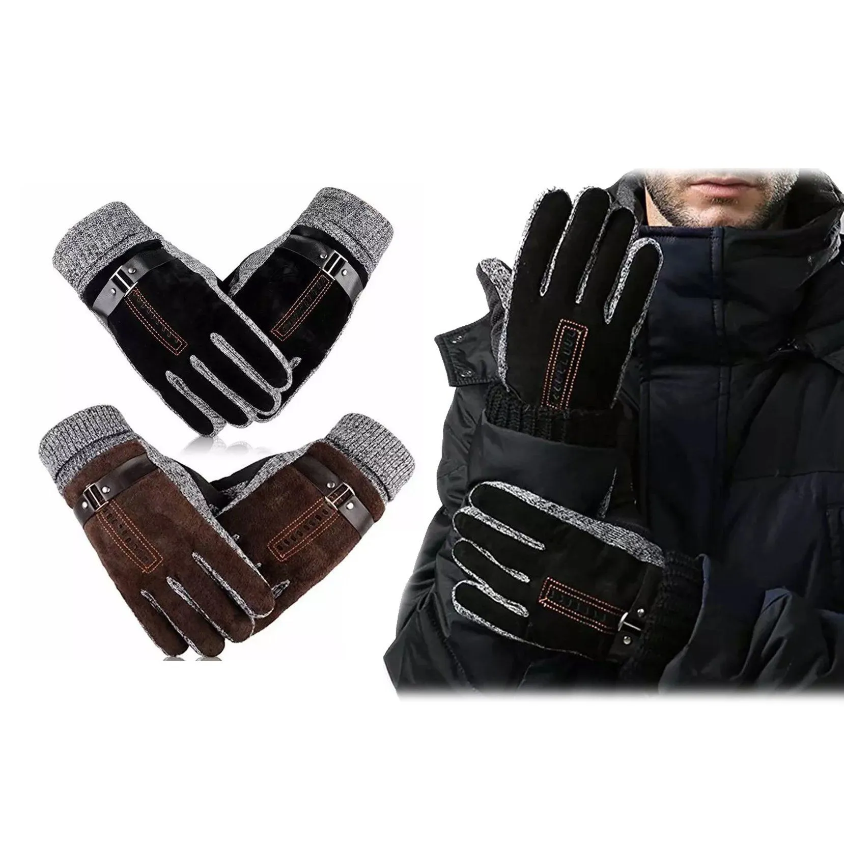 Men's Anti-Skid Windproof Winter Thermal Gloves