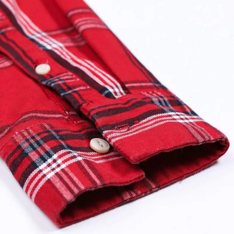 Men's Autumn Casual Long Sleeved Plaid Shirt