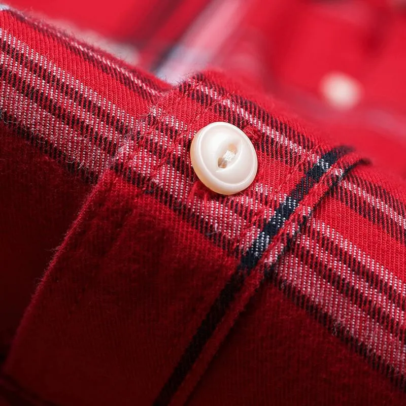 Men's Autumn Casual Long Sleeved Plaid Shirt