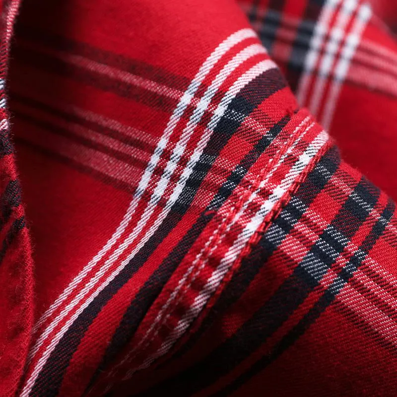 Men's Autumn Casual Long Sleeved Plaid Shirt