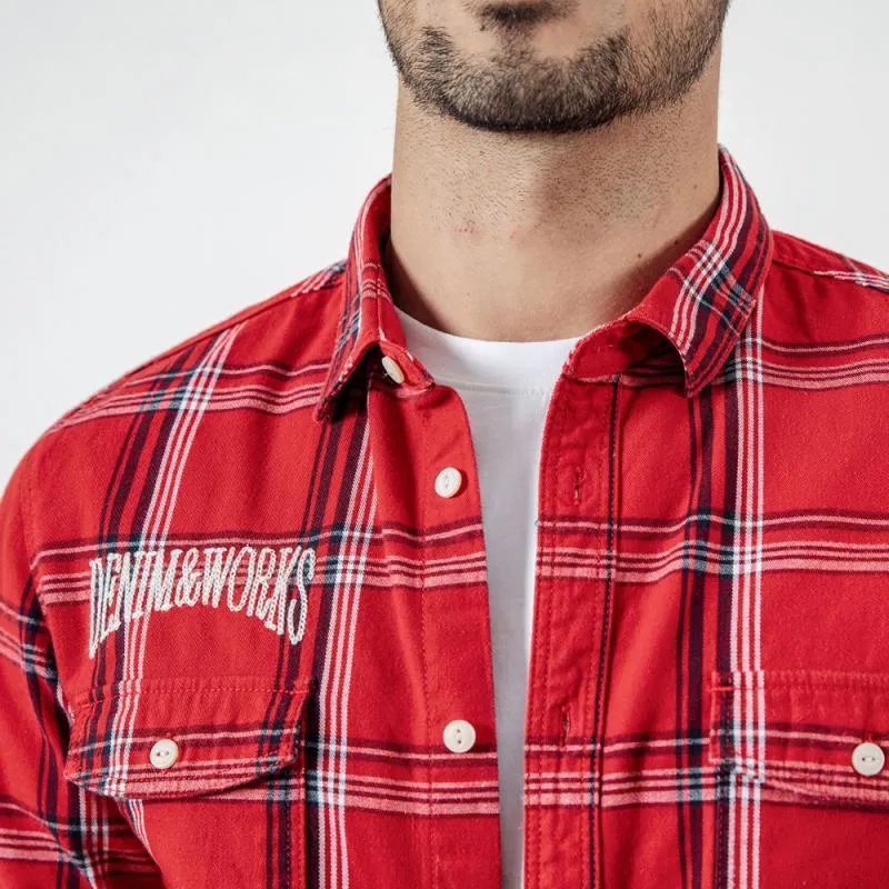 Men's Autumn Casual Long Sleeved Plaid Shirt