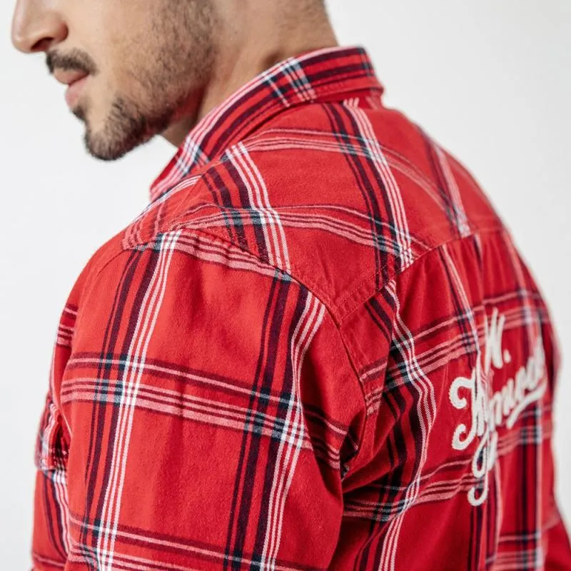 Men's Autumn Casual Long Sleeved Plaid Shirt