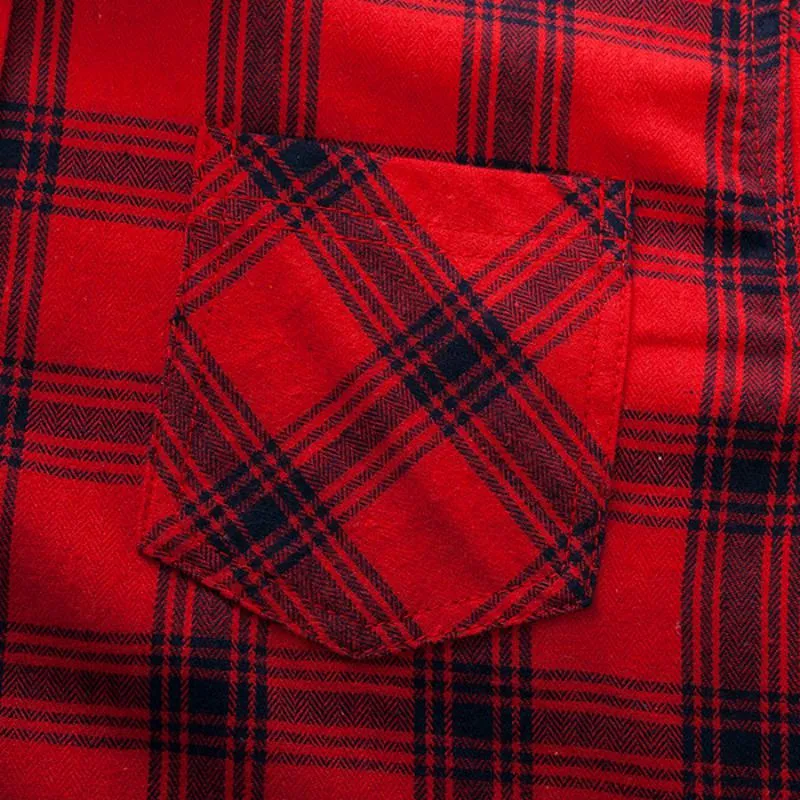 Men's Autumn Cotton Plaid Long Sleeved Shirt