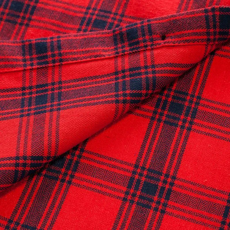 Men's Autumn Cotton Plaid Long Sleeved Shirt