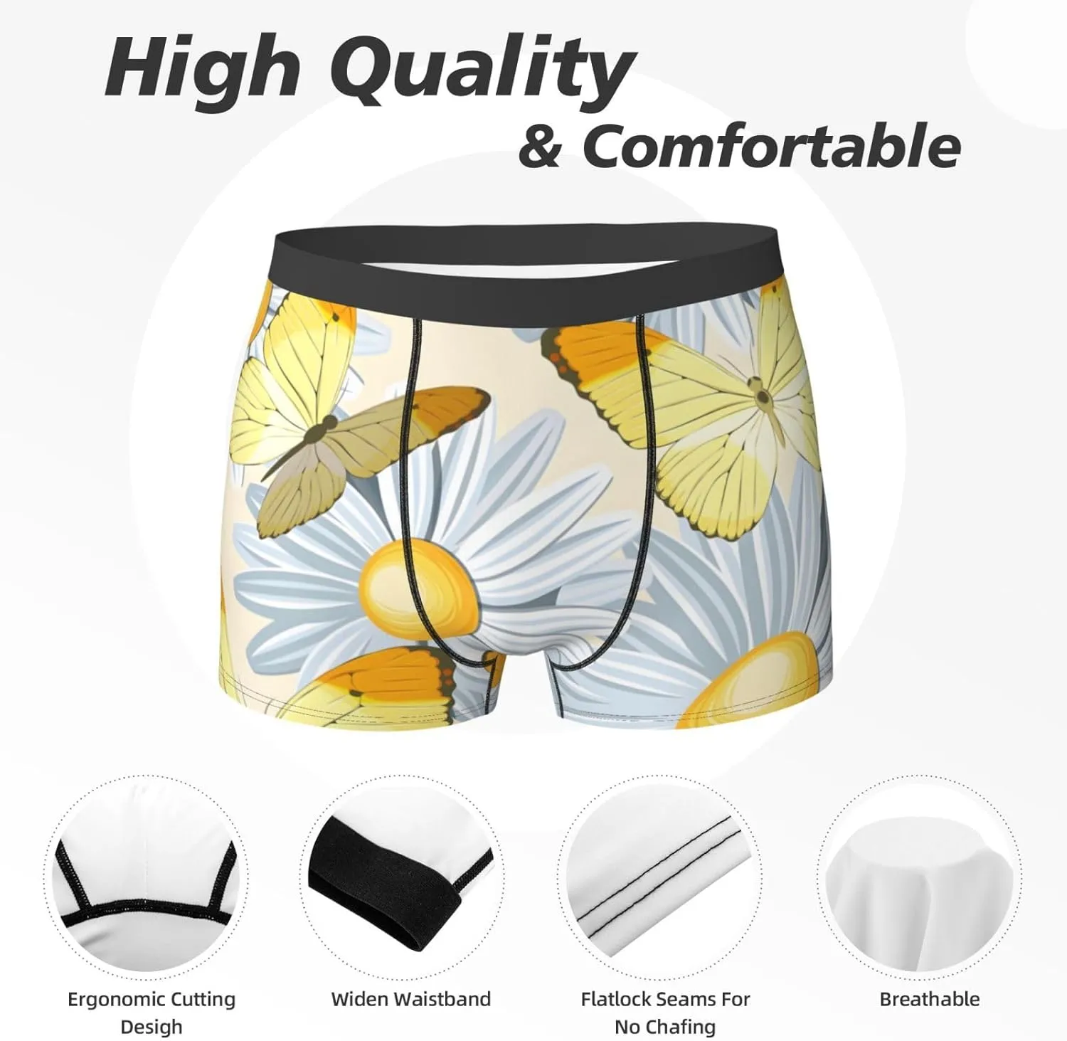 Men's Boxer Briefs Breathable Men's Underwear Boxer Briefs Soft