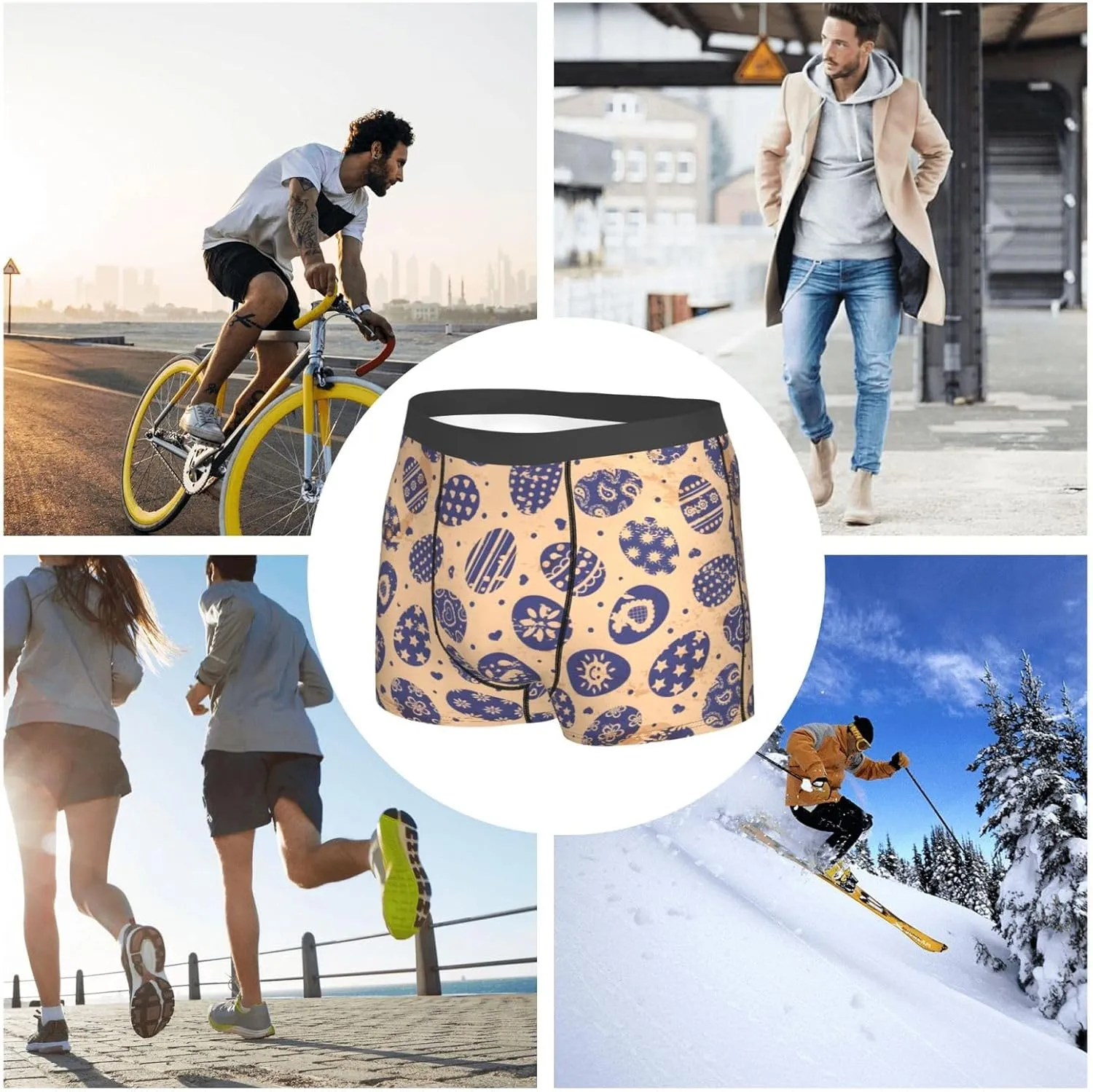 Men's Boxer Briefs Breathable Men's Underwear Boxer Briefs Soft