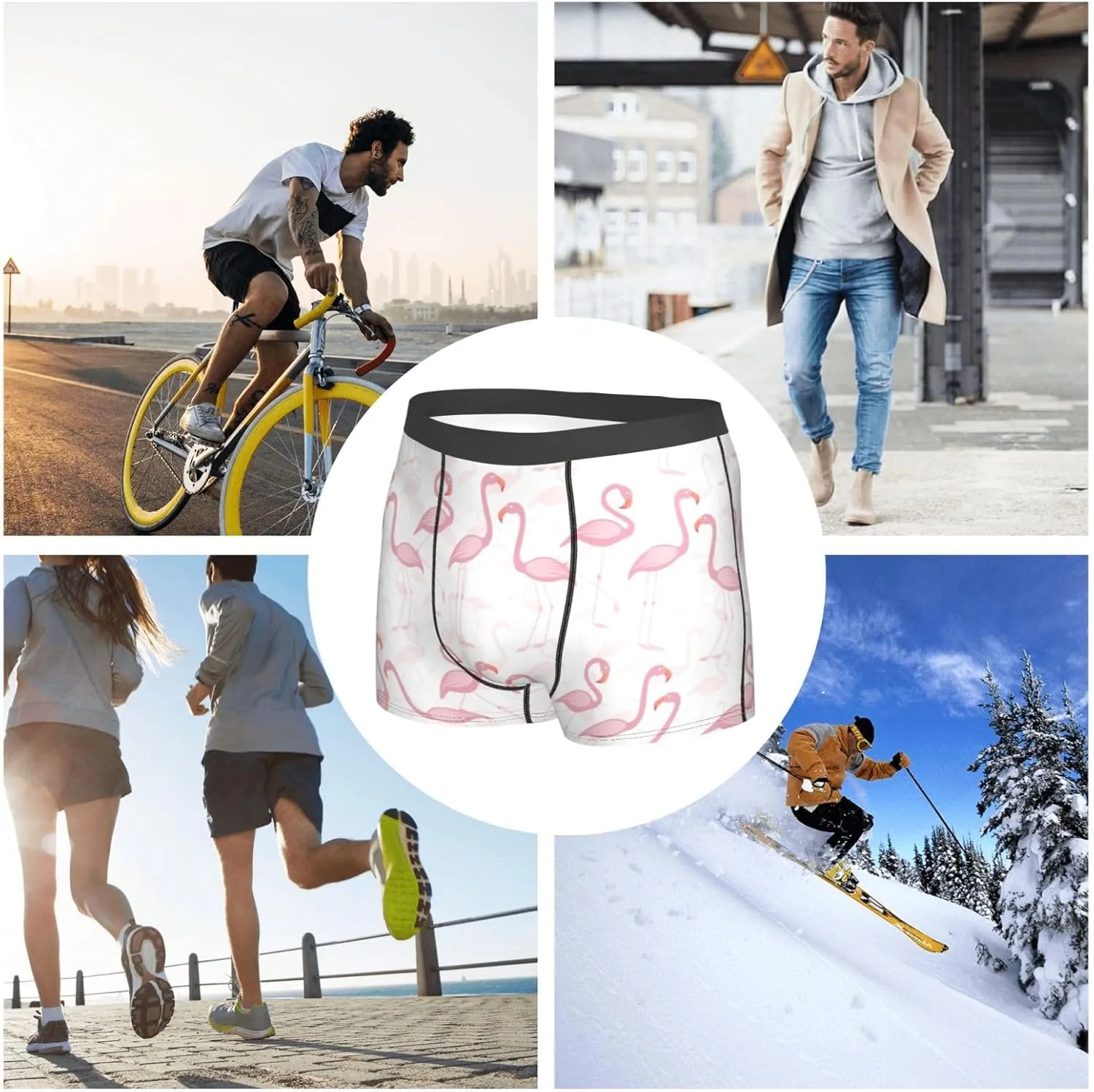 Men's Boxer Briefs Breathable Men's Underwear Boxer Briefs Soft