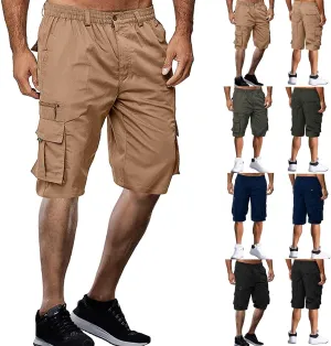 Men's Cargo Shorts Regular Stretch Vintage Work Pants Running Relaxed Fit Lightweight Flexible Resistant Hiking Pants