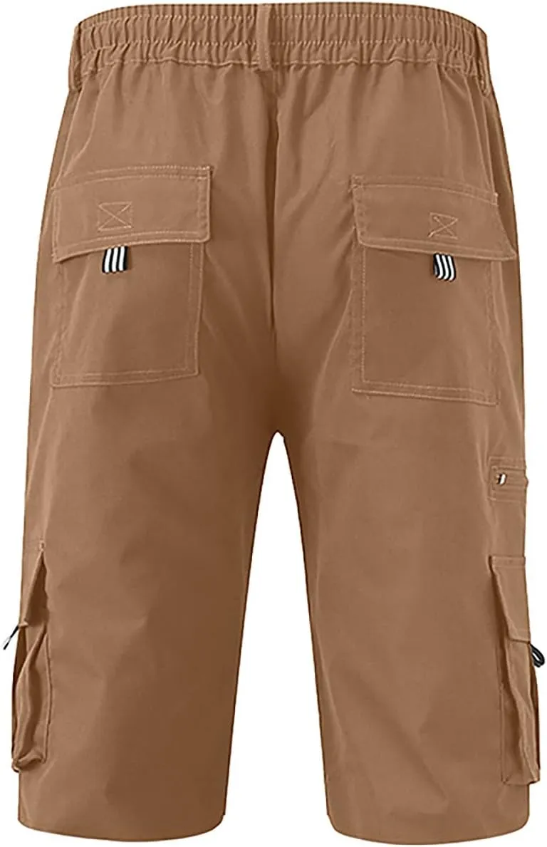 Men's Cargo Shorts Regular Stretch Vintage Work Pants Running Relaxed Fit Lightweight Flexible Resistant Hiking Pants