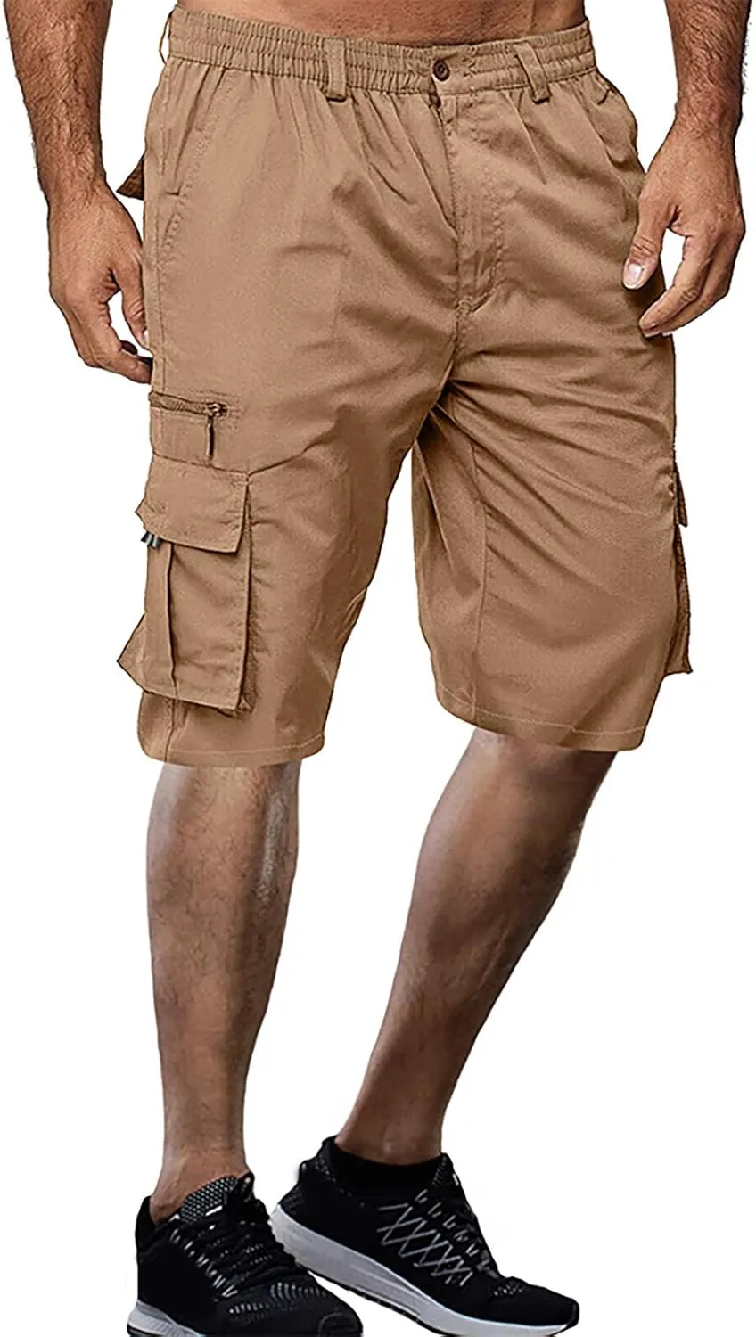 Men's Cargo Shorts Regular Stretch Vintage Work Pants Running Relaxed Fit Lightweight Flexible Resistant Hiking Pants