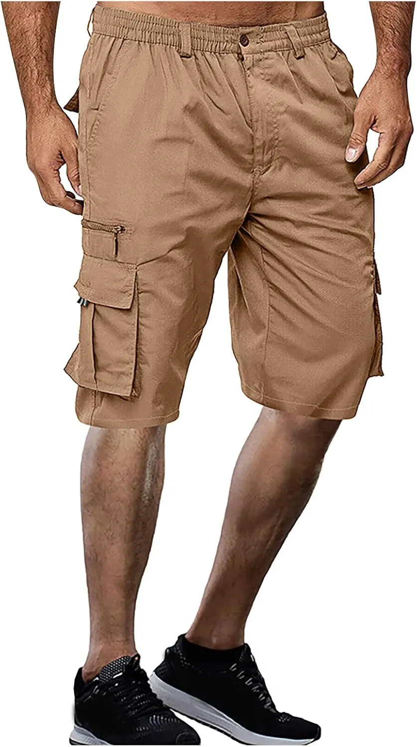 Men's Cargo Shorts Regular Stretch Vintage Work Pants Running Relaxed Fit Lightweight Flexible Resistant Hiking Pants