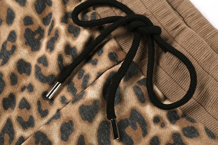 Men's Casual Cotton Leopard Print Shorts