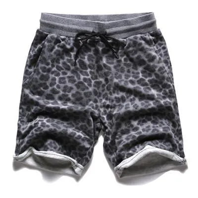 Men's Casual Cotton Leopard Print Shorts