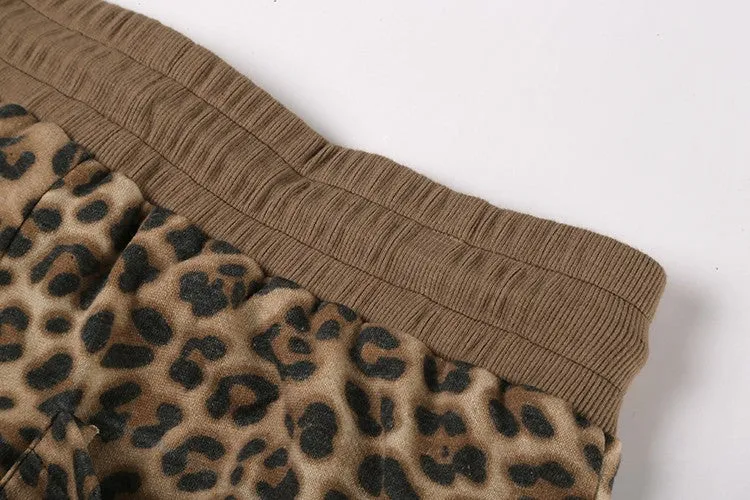 Men's Casual Cotton Leopard Print Shorts