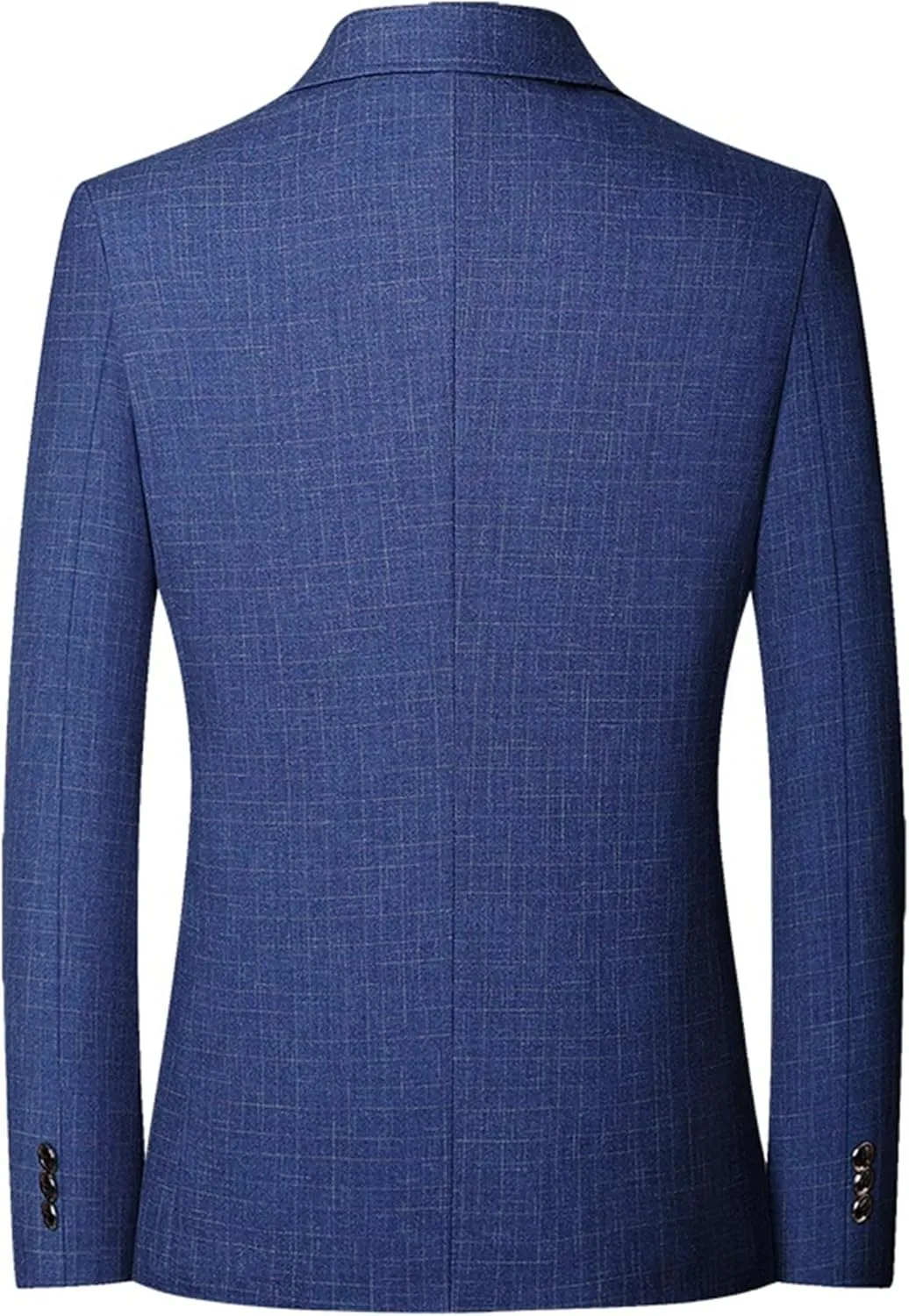 Mens Casual Plaid Blazer Coat Slim Fit Lightweight Sport Jacket Two Button Business Lightweight Suit Jacket