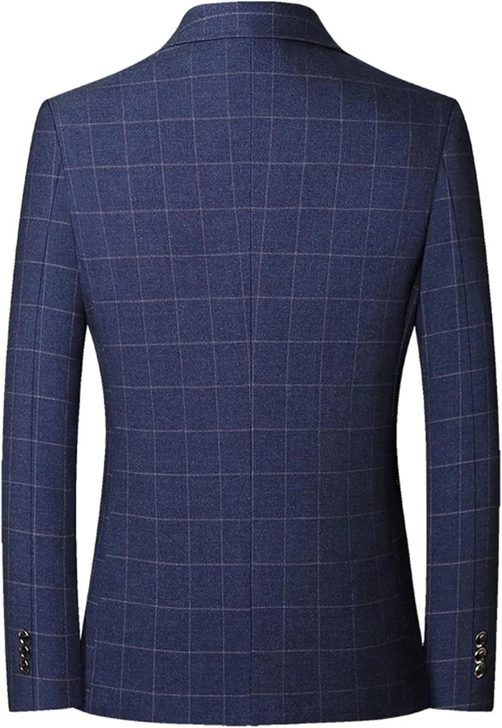 Mens Casual Plaid Blazer Coat Slim Fit Lightweight Sport Jacket Two Button Business Lightweight Suit Jacket