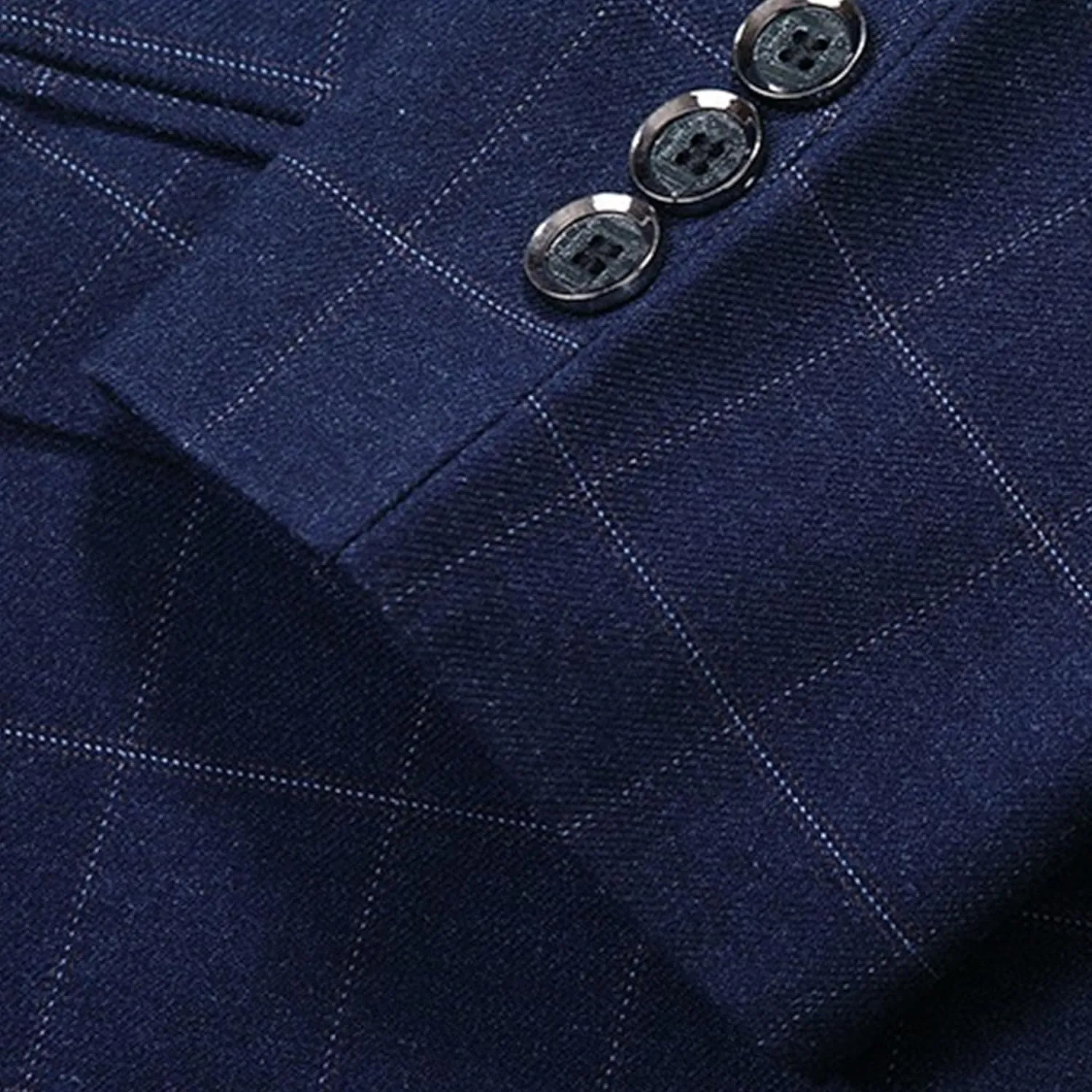 Mens Casual Plaid Blazer Coat Slim Fit Lightweight Sport Jacket Two Button Business Lightweight Suit Jacket