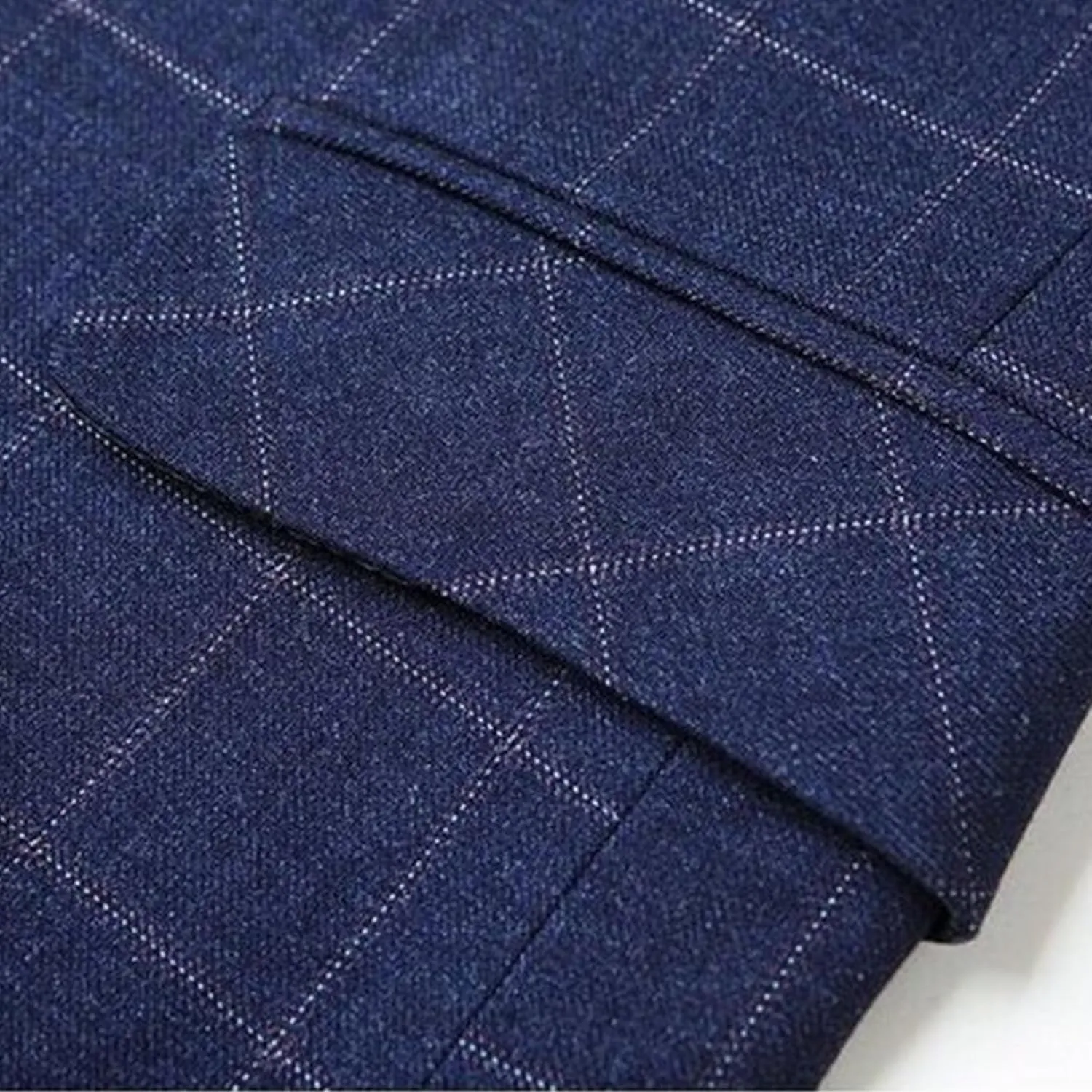 Mens Casual Plaid Blazer Coat Slim Fit Lightweight Sport Jacket Two Button Business Lightweight Suit Jacket