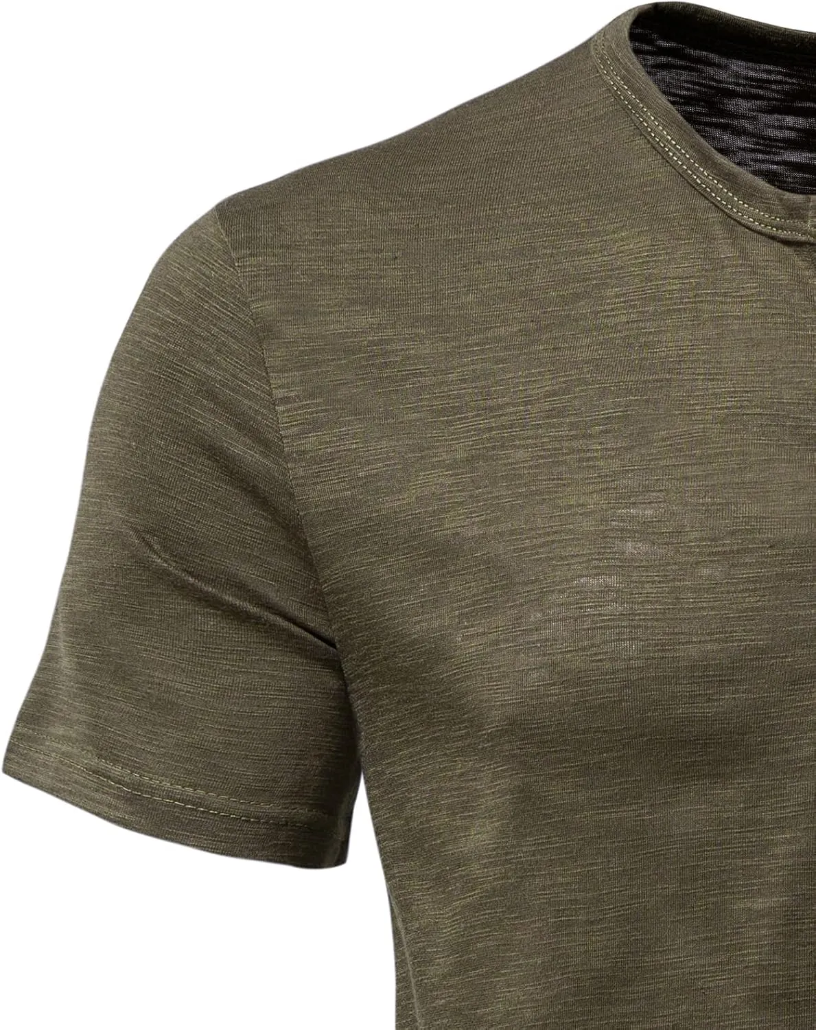 Men's Casual Stretchy Slim Fit Short Sleeve Henley Shirt